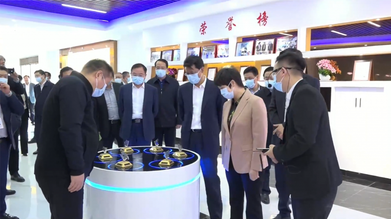 揚(yáng)州市委書(shū)記張寶娟，市長(zhǎng)王進(jìn)健蒞臨我司參觀。